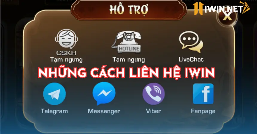 Những cách liên hệ iWin phổ biến hiện nay