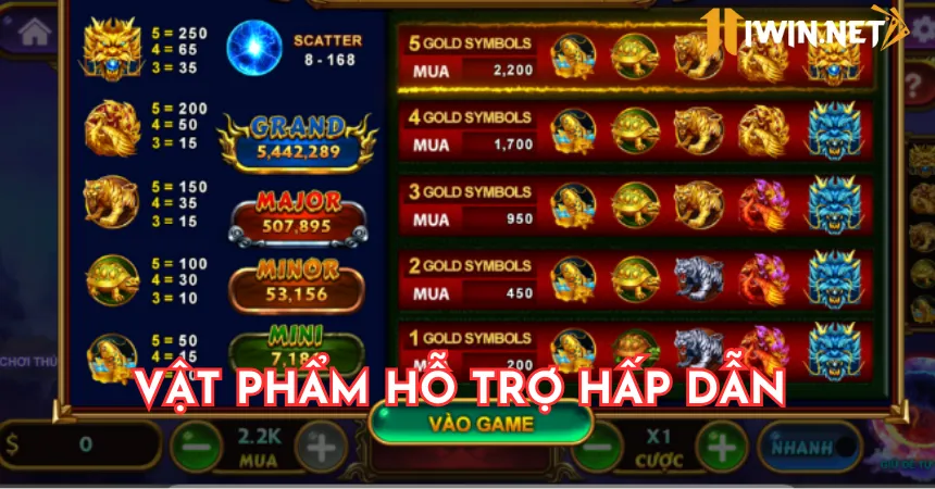 Game có nhiều hỗ trợ vật phẩm hữu ích